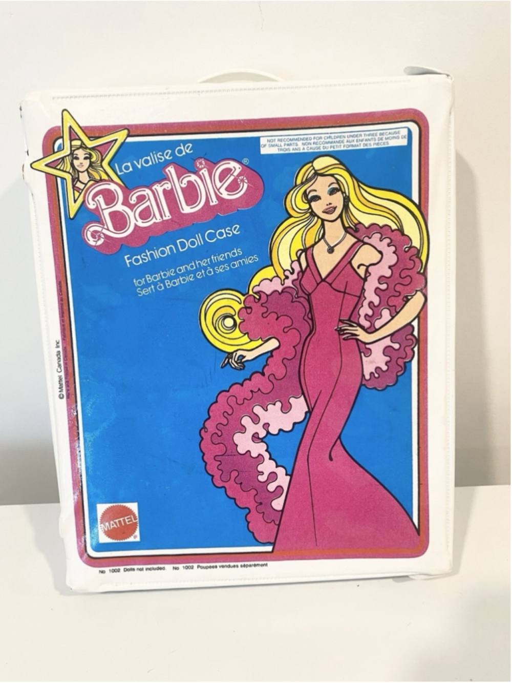 Vintage 1976 Barbie Fashion Doll Case No 1002 Mattel Canada Bilingual Carry Case
